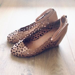 Jeffery Campbell ankle strap nude pump